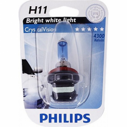 Лампа PHILIPS H11 Crystal Vision (12362CVB1) бл.
